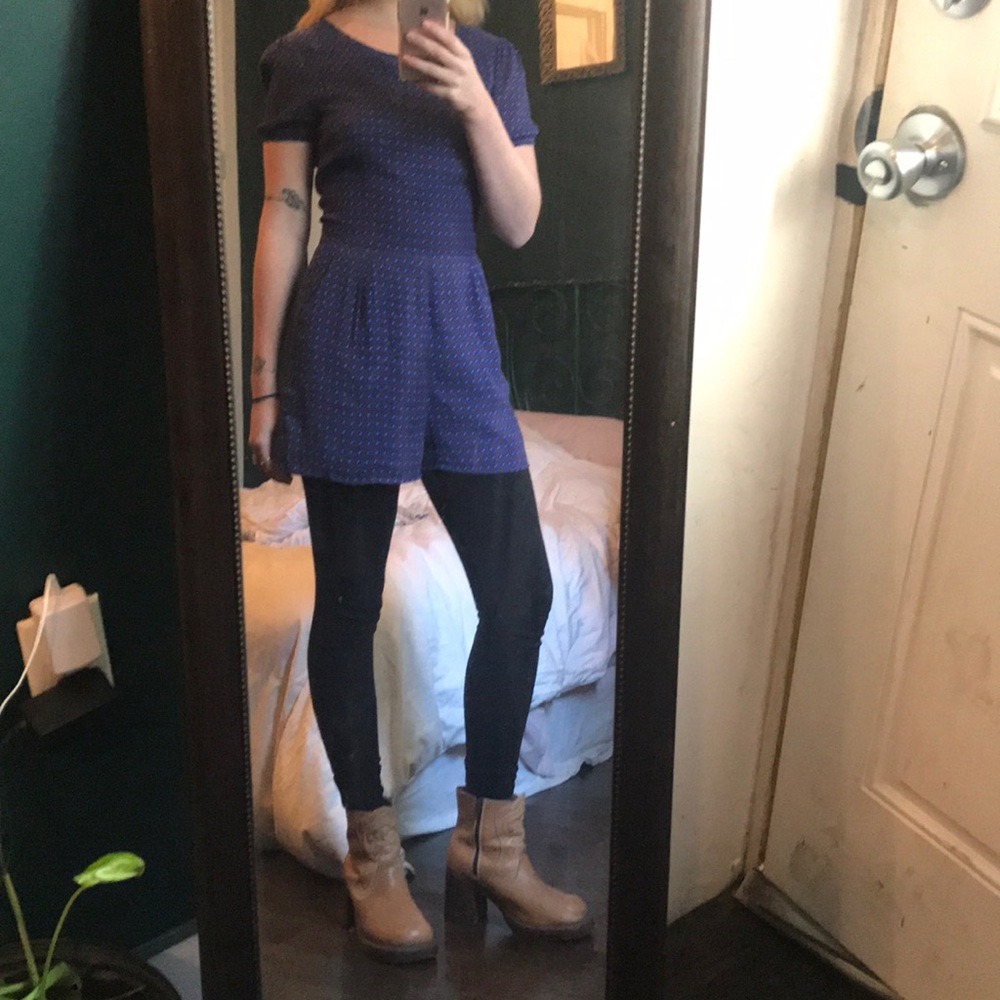 Silky Blue Romper- Size Small